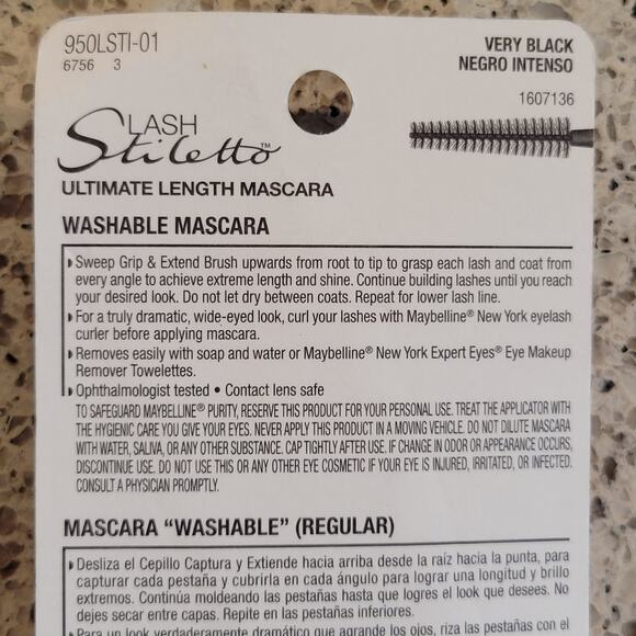 Maybelline Lash Stilleto Ultimate Length Mascara #951 VERY BLACK✨️NEW - Picture 5 of 8